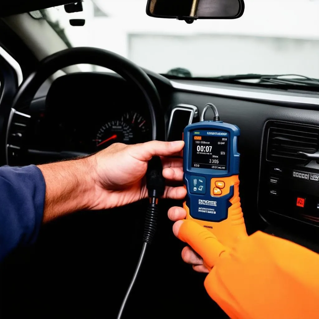 OBD Scanner in Use